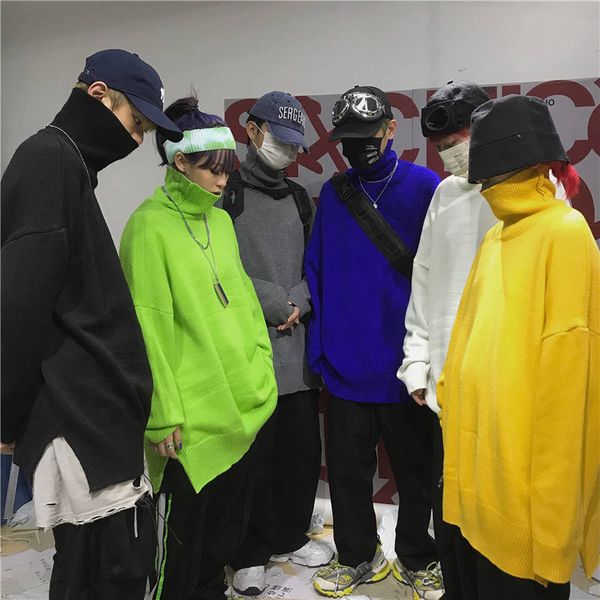 

women's sweaters casual, thick autumn, spring turtleneck oversize woman's sweater, chic loose, knitted or crocheted, basic sweater, White;black