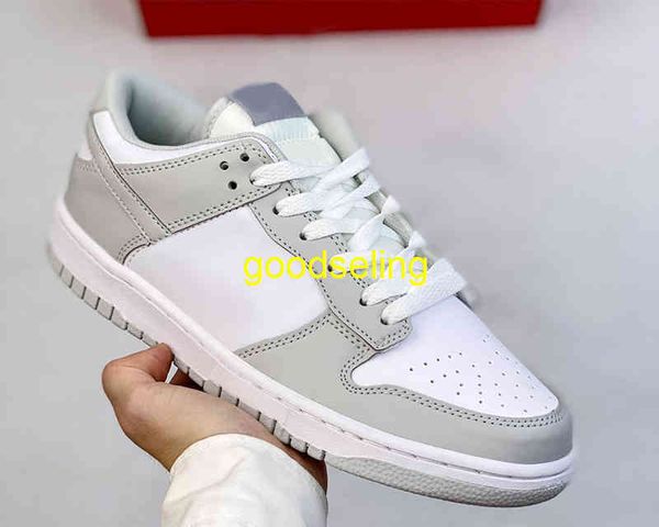 

wmns chunky low running shoes pn dust skateboarding sb calf leather men's women's white light grey outdoors