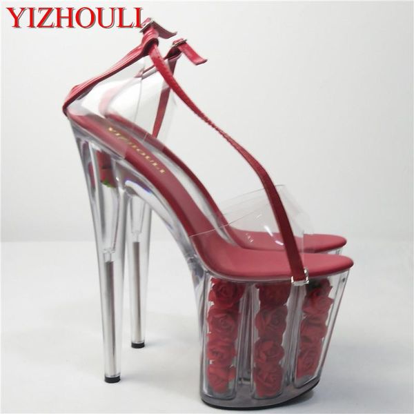 

shining silver 18cm super high heel 7 inch platforms pole dance sandals star model shoes wedding, Black