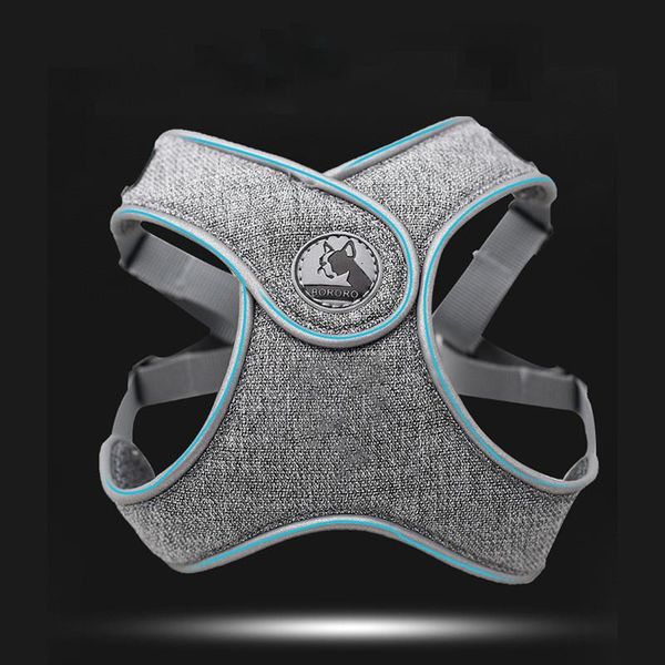 

dog collars & leashes harness pet adjustable vest offload walking solid color for puppy polyester medium big