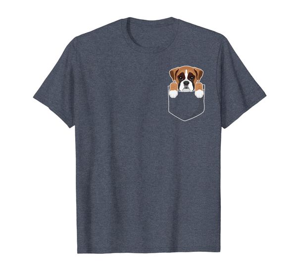 

pocket boxer puppy cute dog lover t-shirt, White;black