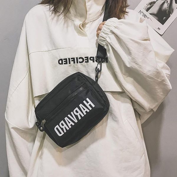 

trend casual fashion hip-hop di chest bag men's student street personality jump mini women's shoulder messenger lvedj