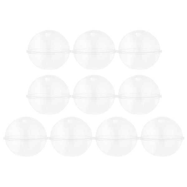 

10pcs transparent cake container ball shape portable mousse round (350ml style) storage bottles & jars