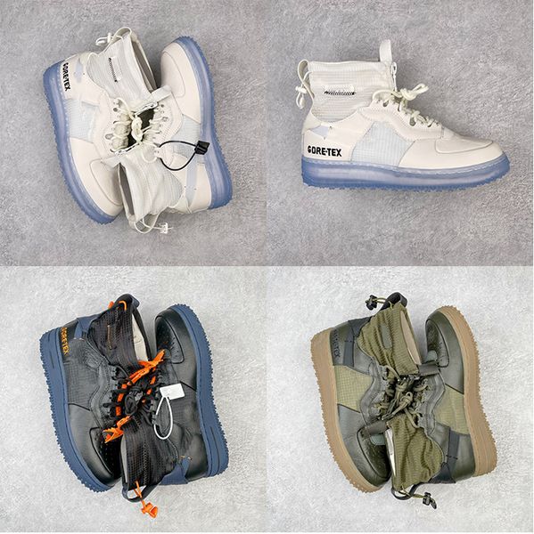 

2021 af 1 high gore-tex men women running shoes white black and blue army green fashion mens womens outdoor sneaker size 36~45