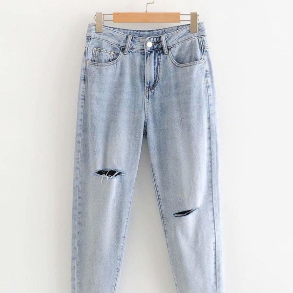 

hy65-8662 european and american fashion jeans women's, Blue