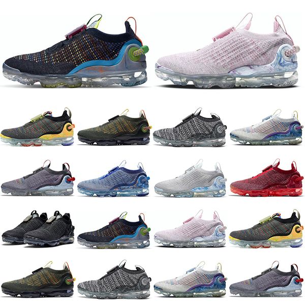 

2021 men plus women running shoes light arctic pink deep royal blue mutil-color opti yellow oreo pure platinum team red summit white trainer