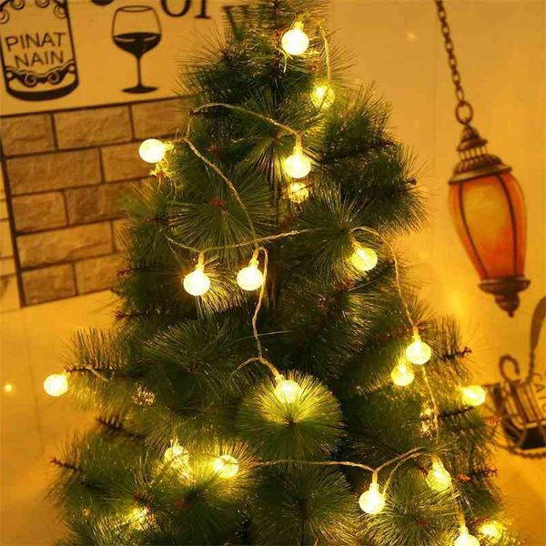 

led crystal bubble ball net red christmas decoration star christmas tree lamp