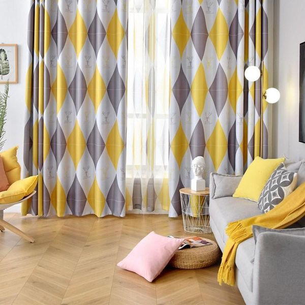 

curtain & drapes elegant living room curtains yellow high shading bedroom blackout modern ktchen window
