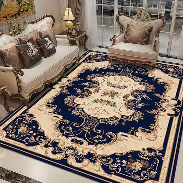 Tapetes de arte de arte persa europeia grande tapete para sala de estar sem deslizamento de cozinha tapete de piso de piso de piso ao ar livre decoração de casa