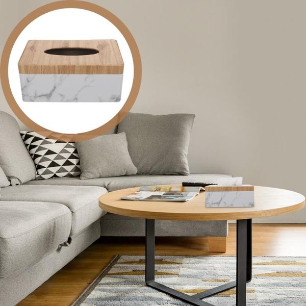 

gift wrap 1pc marbling design lidded tissue multi-function napkin holder for home