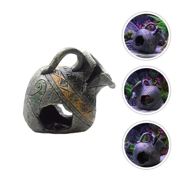 

decorations simulation vase decoration aquarium fish tank hiding cave landscape ornament