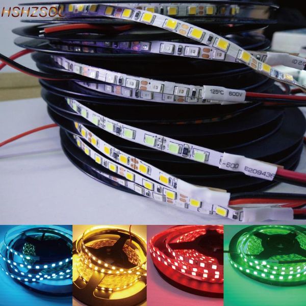 

strings dc12v 4mm led strip lights 9 color not waterproof smd 2835 5m 600led 120l/m brightness light tape flexible white/warm