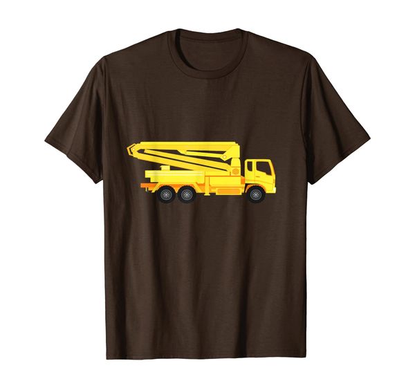 

concrete pump truck construction vehicle t-shirt, White;black