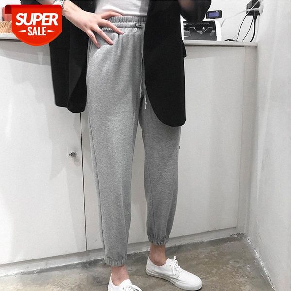 

loose, tight waist, small feet, nine-point beamed carrot pants, gray casual sports, plus velvet women #pj3x, Black;white