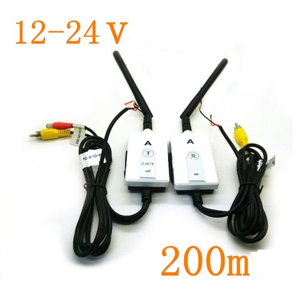 

car rear view cameras& parking sensors 2.4g wireless av cable transmitter and receiver for bus video monitor truck reversing backup camera 2