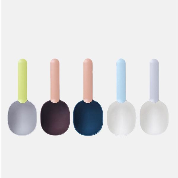 

dog bowls & feeders pet cat shovel mutli-function feeding scoop spoon with sealing bag clip creative measuring cup supplies portable