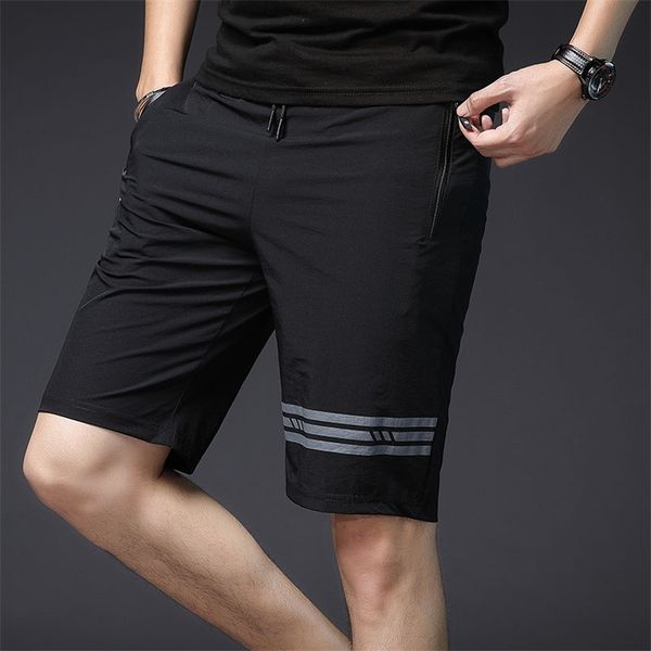 Compressão Sólida Shorts Homens Casuais Bermudas Masculina Praia Verão Com Zíper Bolsos Streetwear Sport Shrts 3xl 210716