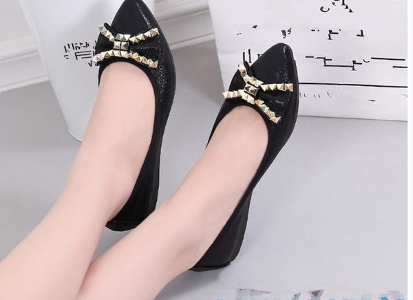 

women's shoes spring and autumn flat bottom pointed end sequined cloth @4064, Black