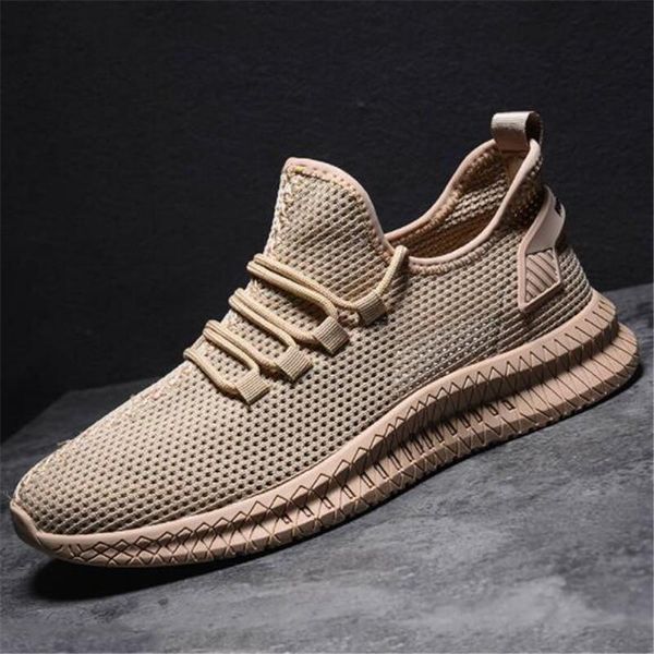 2021 Top Quality Homens Sneakers Liso Masculino Casual Sapatos Confortáveis ​​Homens Calçados Respirável Malha All Match Sport Shoe com caixa Tamanho 39-44