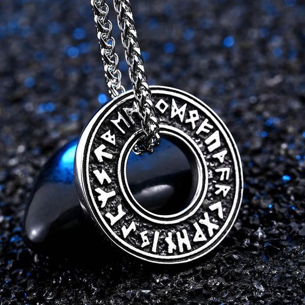 

pendant necklaces norse vikings necklace valknut raven rune knot viking amulet nordic talisman, Silver