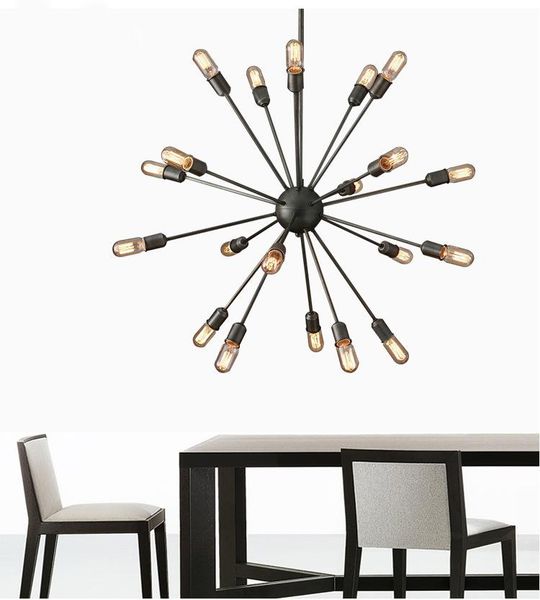 

sputnik mid century vintage modern industrial iron pendant lamp llighting loft light fixture chandeliers