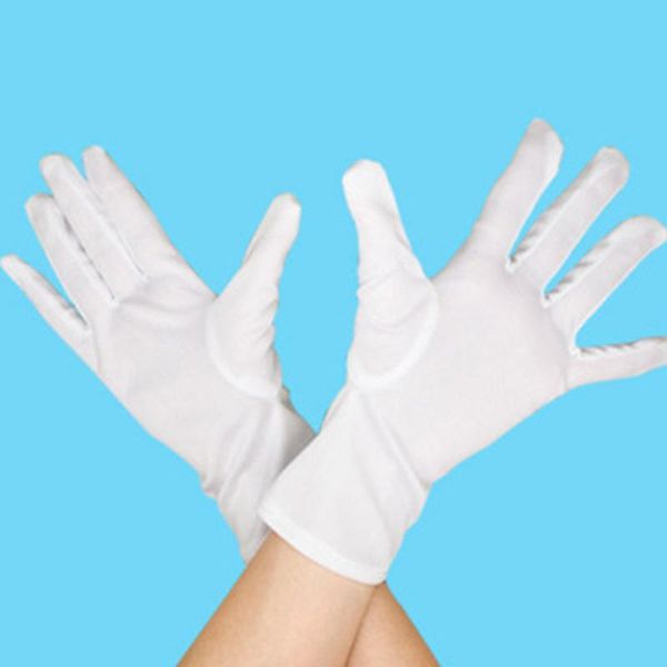 

oversized stretch white cotton sweat-proof breathable elastic gloves comfortable protect against touch guantes disposable