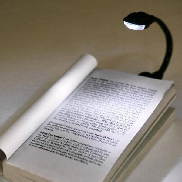 

book lights mini flexible clip-on bright booklight led travel reading lamp white light night soft safety