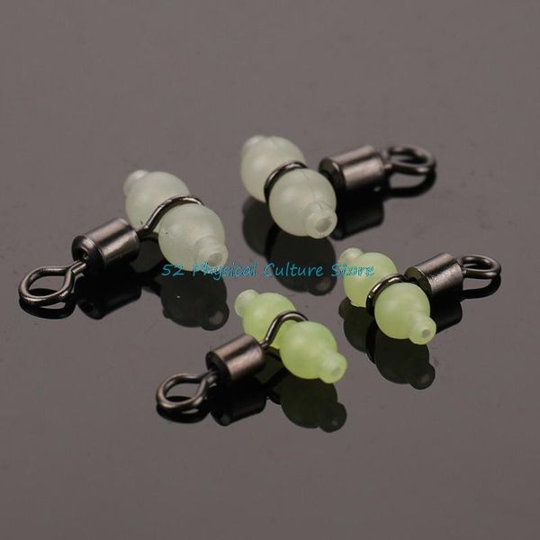 

50pcs luminous fishing swivel connector fluorescent fishhook lure line hooks