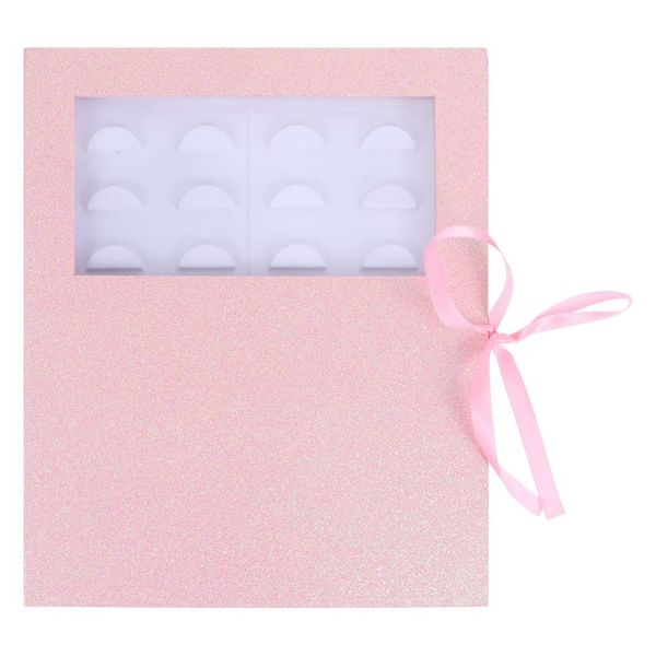 

false eyelashes empty eyelash colorful packing box lash paper case with tray