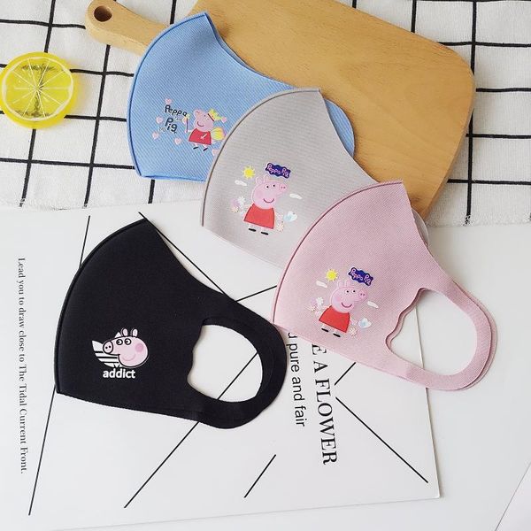 

cartoon printed children's three-dimensional dust-proof and sunscreen, student's ice silk cotton mouth mask, washable