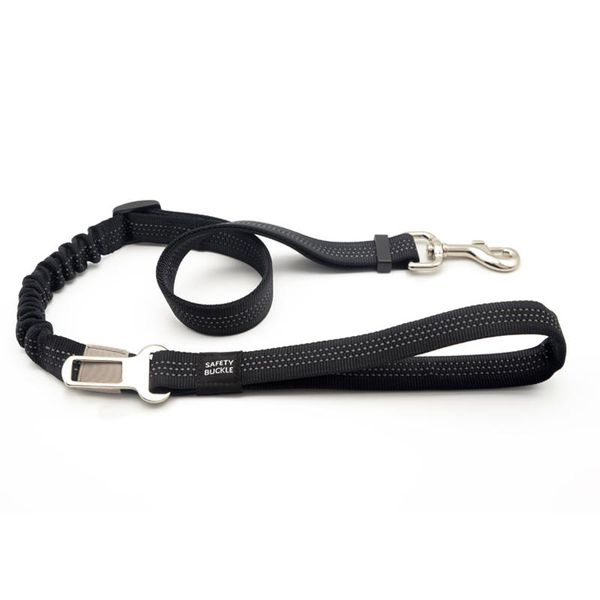 

dog collars & leashes 3m reflective absorbing bungee lead pet leash with car seat belt safety buckle