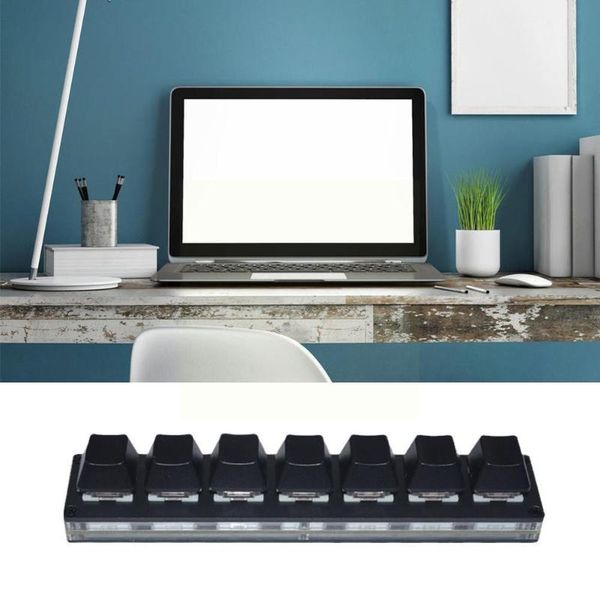 

keyboards 7keys rgb programming keypad mini numpad mechanical keyboard gaming custom keycaps for a7b2