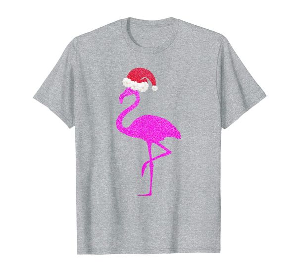 

funny gift for flamingo lovers pink flamingo santa hat tee, White;black