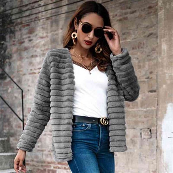 

women's cross-border autumn and winter imitation rabbit fur coat, Black;brown