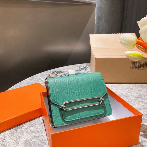 

2021 women's flip small square bag high version pig nose simple one shoulder messenger bag luxuryss designerss yw