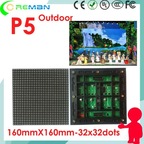 

smd3030 p5 outdoor led module rgb for big video screen wall , die casting 640mm*640mm cabinet p4 display