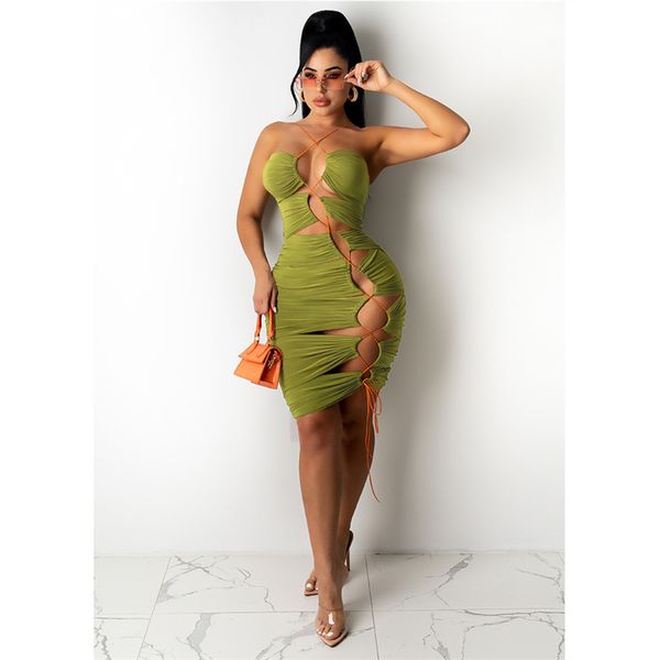 

womens solid color dresses fashion trend sleeveless sling backless nightclub short skirts designer summer female casual sandy beach slim dre, Black;gray