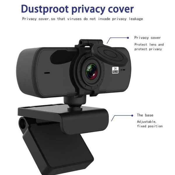 

webcams 57ec 1080p webcam 2k computer pc web camera with microphone for live broadcast video calling conference work webhd