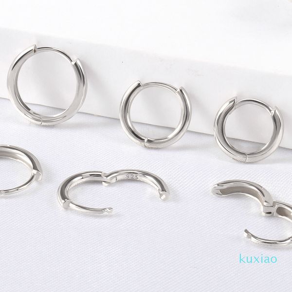 

new s925 women's cold wind fashion silver earrings buckle men's ear accessories