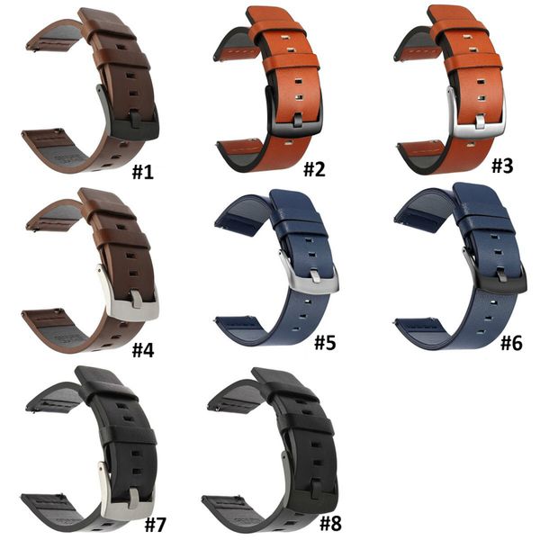 

20mm 22mm watch band quick release genuine leather strap for samsung galaxy watch 3 active2 40 44mm huawei watch bands gt 2e watchband 18 24