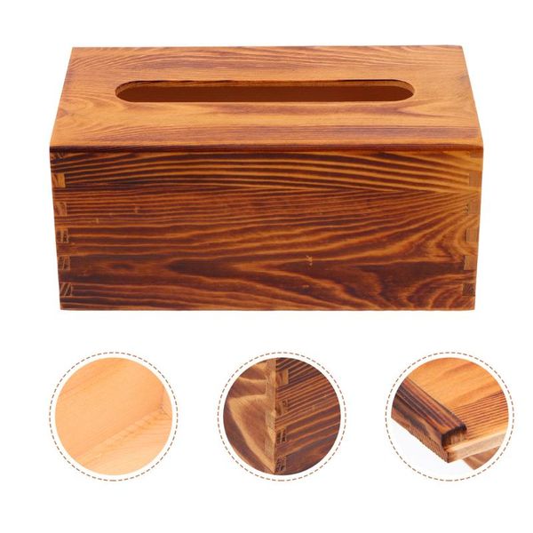 

tissue boxes & napkins 1pc wooden box household case napkin organizer chic holder