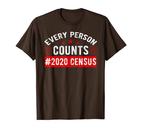 

every person counts counted 2020 census tshirt, White;black
