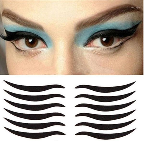 

16pcs/lot eyelid tools beauty easy eyeliner sticker cat style eyes black tape makeup tool maquiagem1