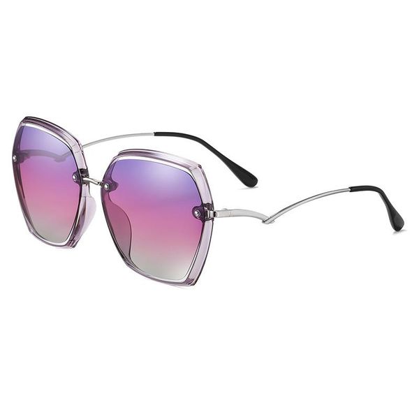 

sunglasses women's polarized driving gradient eye glasses metal frame, White;black