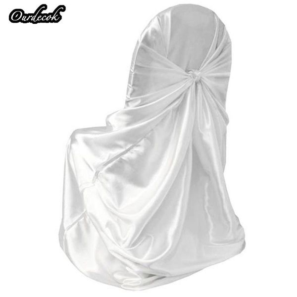 

chair covers ourdecor self tie satin cover wedding banquet el party decoration product supplies 110cm*140cm