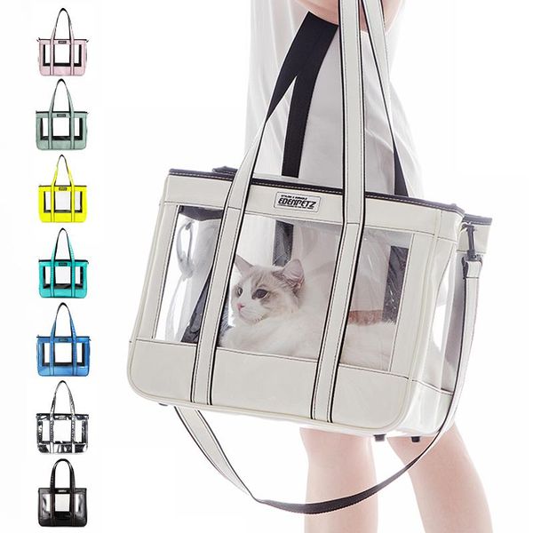 

dog car seat covers pet carrier bag fashion transparent travel pu shoulder handbag backpack airline approved transport carrying for cats