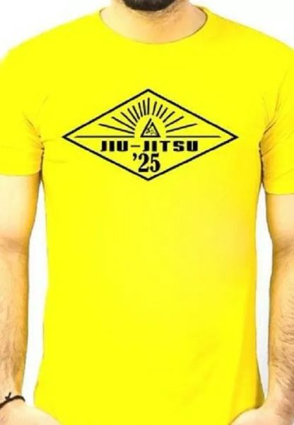

Brazilian Jiu-Jitsu Gracie 25 T shirt UFC MMA Pride Fighting Fight yellow, White;black
