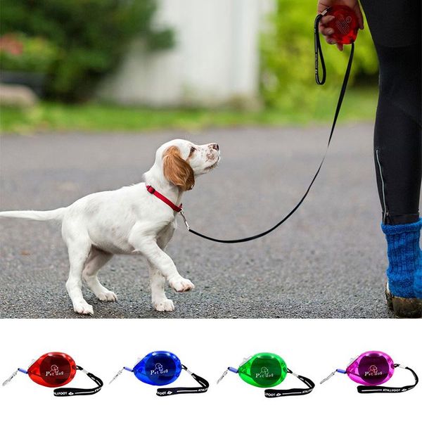 

dog collars & leashes 2.5m retractable small leash automatic 10ft belt extending for dogs puppy chihuahua pet product