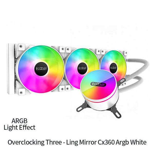 

fans & coolings overclocking three ling mirror 360argb white water-cooled cpu radiator integrated argbam4 tr4