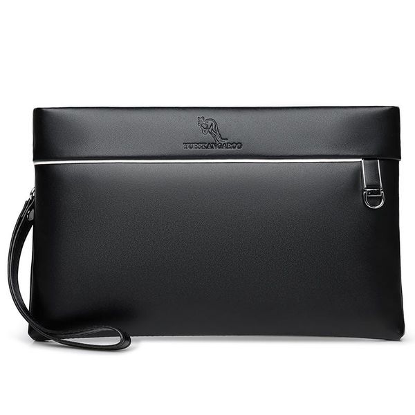 

wallets yueskangaroo fashion classic design men clutch wallet handbag with belt large envelope bag male purse, Red;black